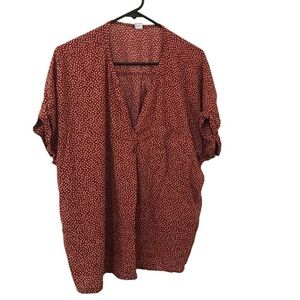 Old Navy Reddish Brown, Polka Dot Blouse